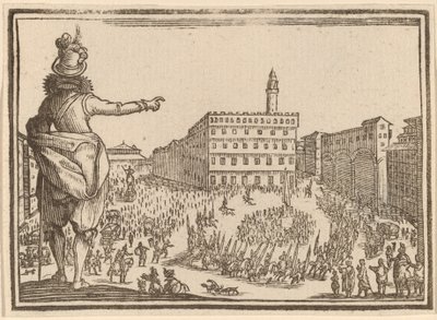 Piazza della Signoria, Firenze alkotó: Edouard Eckman after Jacques Callot