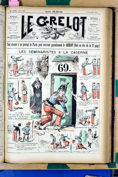 A „Le Grelot” borítója, 1025. szám, Színes szatirikus alkotó: Edouard Guillaumin Pepin
