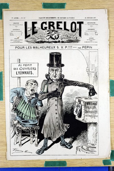 A „The Grelot” borítója, 307. szám, Satirique en Colors alkotó: Edouard Guillaumin Pepin