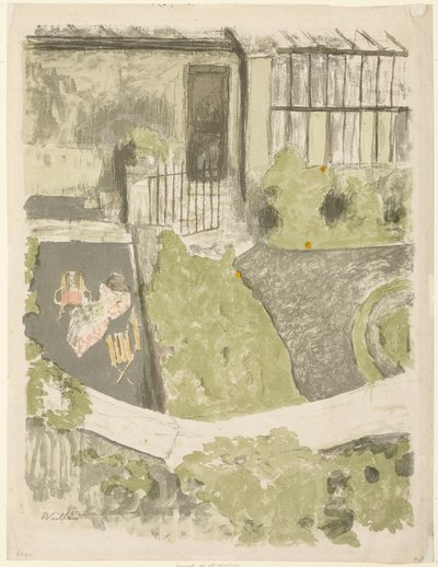 A stúdió előtti kert alkotó: Édouard Jean Vuillard