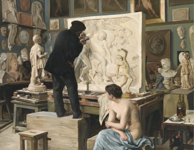 Apám stúdiója alkotó: Edouard-Joseph Dantan