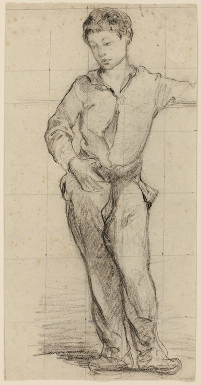 Édouard Manet-nek tulajdonítva - Álló fiatalember (Léon Leenhoff) (recto), 1864-65 alkotó: Édouard Manet