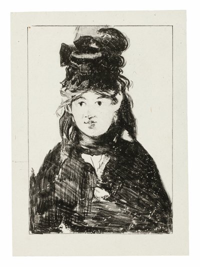 Berthe Morisot feketében alkotó: Édouard Manet