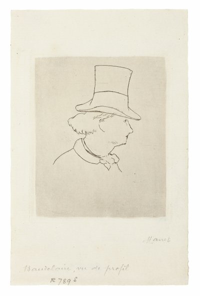Charles Baudelaire, In Profile II alkotó: Édouard Manet