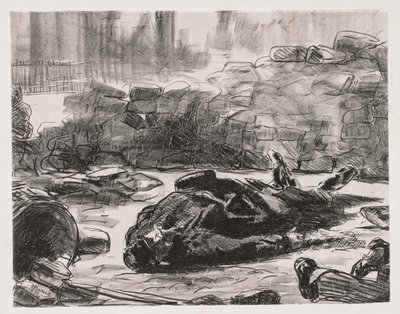 Polgárháborús jelenet Párizs kommünjében, 1871. alkotó: Édouard Manet