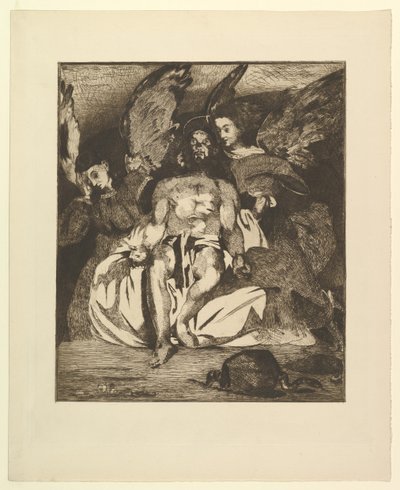 Halott Krisztus angyalokkal, 1866-67. alkotó: Édouard Manet