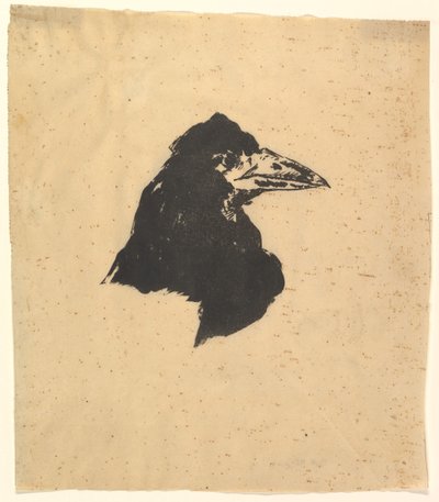 A holló plakátjának és borítójának terve Edgar Allan Poe, 1875. alkotó: Édouard Manet