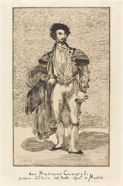 Don Mariano Camprubi, a táncos, 1862. alkotó: Édouard Manet