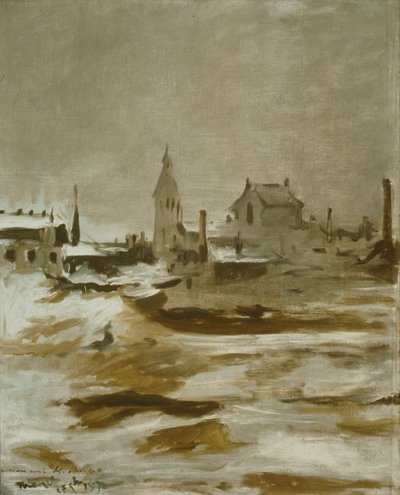 "Hó hatása Petit-Montrouge-ban", 1870 alkotó: Édouard Manet