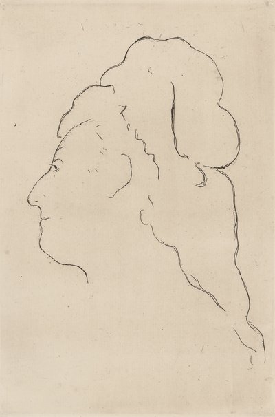 Eva Gonzales, profil balra fordítva, 1870 alkotó: Édouard Manet