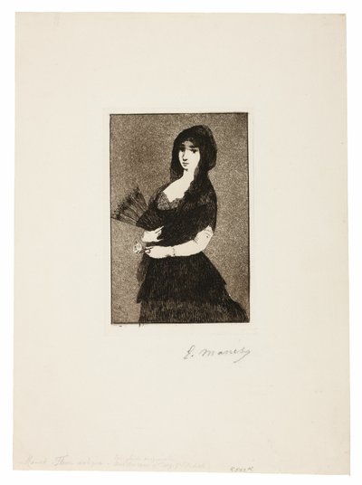 Egzotikus virág (Nő mantillában) alkotó: Édouard Manet