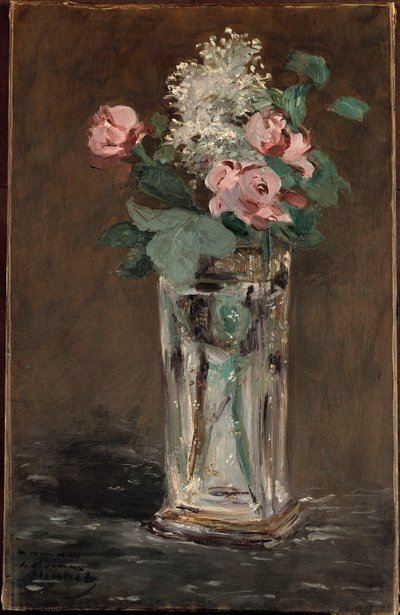 Virágok kristályvázában (olaj, vászon) alkotó: Édouard Manet