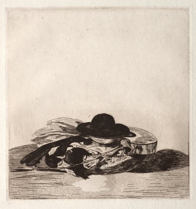 Frontispiz egy metszetkiadáshoz: Kalap és gitár alkotó: Édouard Manet
