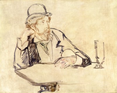George Moore 1852-1933 a kávézóban, 1878 vagy 1879 alkotó: Édouard Manet