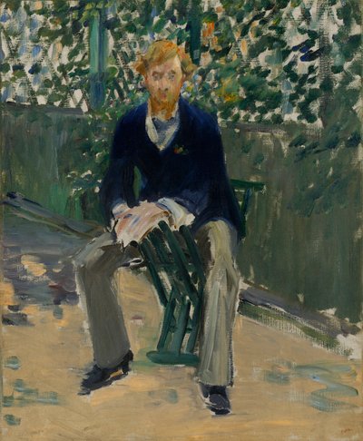 George Moore a művész kertjében alkotó: Édouard Manet