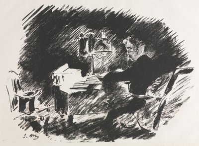 Illusztráció a Hollóhoz, Edgar Allan Poe alkotó: Édouard Manet