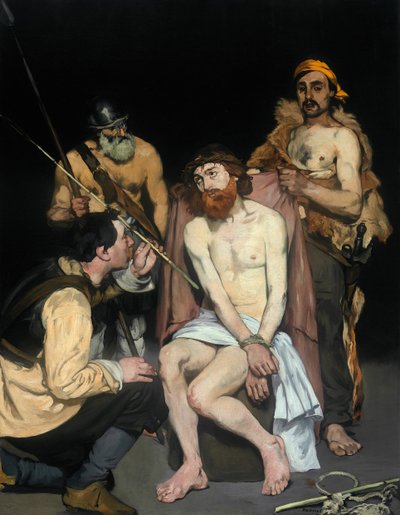 A katonák által kigúnyolt Jézus, 1865. alkotó: Édouard Manet