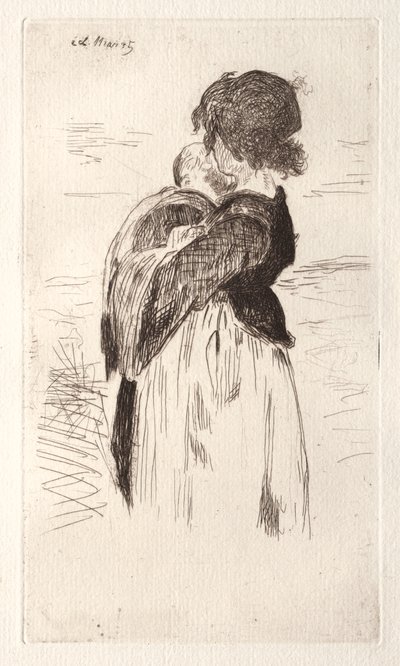 A kislány kezében egy baba alkotó: Édouard Manet