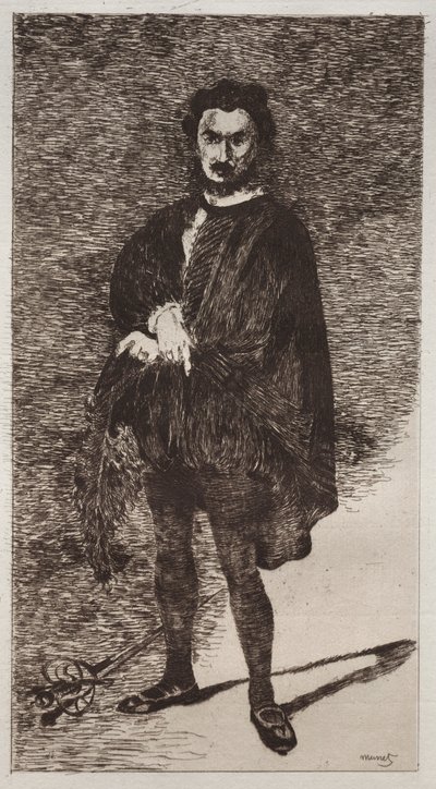 tragikus színész. alkotó: Édouard Manet
