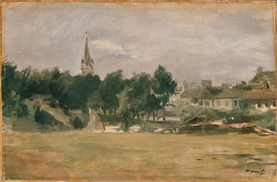 Táj falusi templommal, 1870-es évek eleje alkotó: Édouard Manet