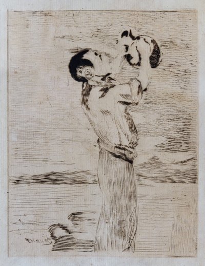 Vízivó (maratással és szárazhús) alkotó: Édouard Manet