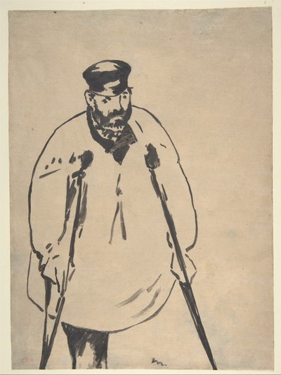 Manet - Egy férfi mankóval, 1878 alkotó: Édouard Manet