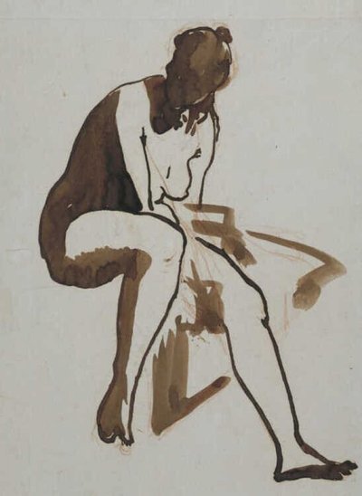 Manet - Ülő fürdőző, 1858 - 1860 körül alkotó: Édouard Manet