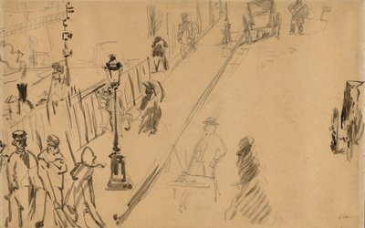 Manet - A rue Mosnier gázlámpával, 1878 alkotó: Édouard Manet