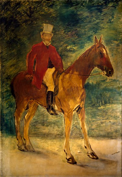 Monsieur Arnaud a lóháton Edouard Manet festménye (1832-1883) 1875 Méret: 154x225 cm Milánó, Galleria dArte Moderna alkotó: Édouard Manet