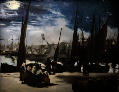 Holdfény Boulogne kikötőjében alkotó: Édouard Manet