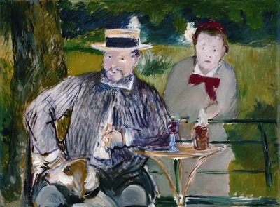 Ernest Hoschede és lánya, Martha portréja, 1876 körül (olaj, vászon) alkotó: Édouard Manet