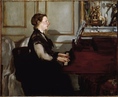 Madame Manet (Suzanne Leenhoff) portréja a zongoránál (olaj, vászon). alkotó: Édouard Manet