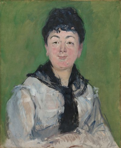 Fekete Fichuval rendelkező nő portréja, 1878 körül (olaj, vászon) alkotó: Édouard Manet
