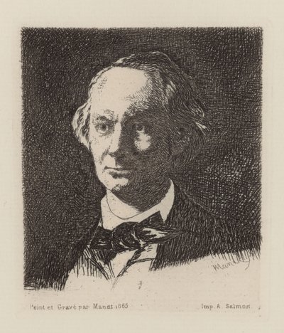 Charles Baudelaire költő portréja 1821-1867 alkotó: Édouard Manet