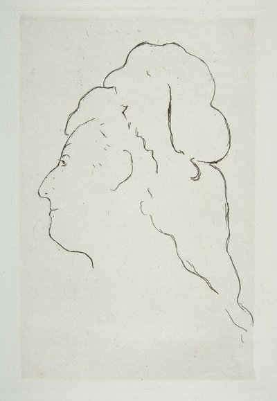 Eva Gonzales profilja balra fordult, kb. 1870. alkotó: Édouard Manet