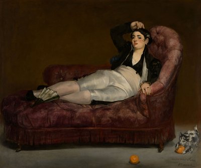 Fekvő fiatal nő spanyol viseletben alkotó: Édouard Manet