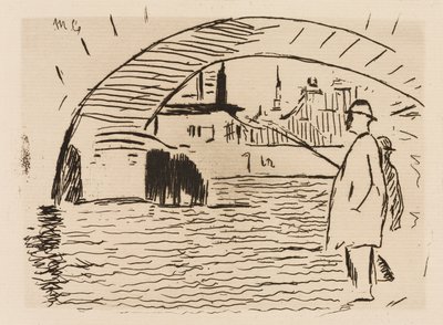 A híd boltíve, 6. lemez a Le Fleuve-ból alkotó: Édouard Manet
