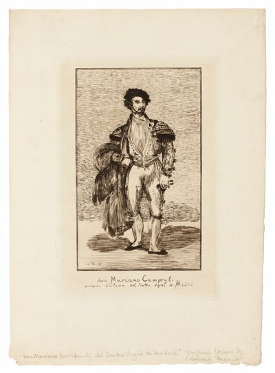 A balett-táncos (Don Mariano Camprubi) alkotó: Édouard Manet