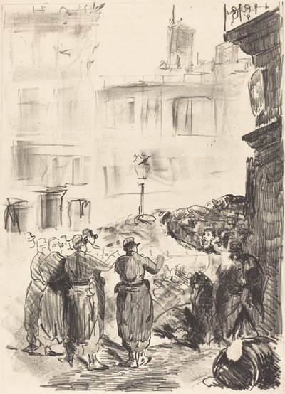 A barikád (La barikád) alkotó: Édouard Manet