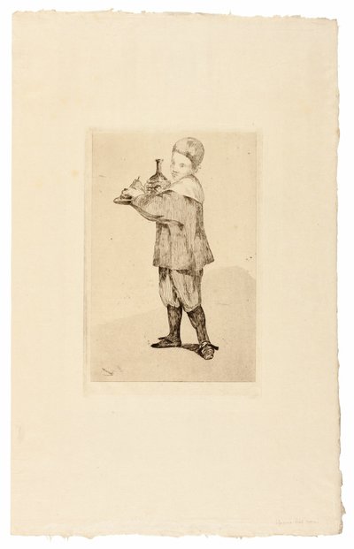 A fiú hordozó tálcát alkotó: Édouard Manet