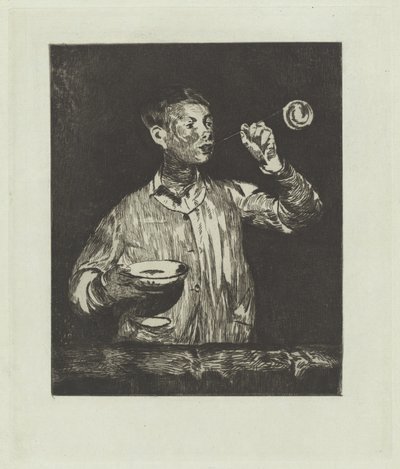 A fiú szappanbuborékokkal alkotó: Édouard Manet