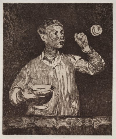A fiú szappanbuborékokkal. alkotó: Édouard Manet
