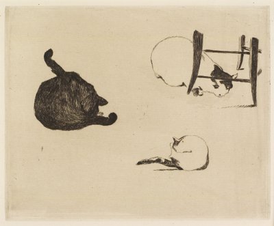 A macskák, 1869 alkotó: Édouard Manet