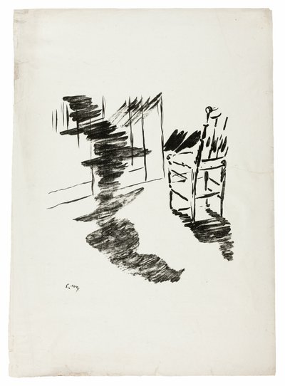 A szék ("Az az árnyék, amely a padlón lebeg..."), A hollóból (Le Corbeau) alkotó: Édouard Manet
