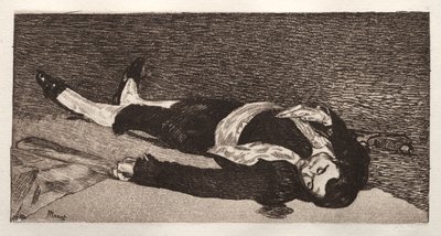 A halott Toreador (metszet és akvatinta) alkotó: Edouard Manet