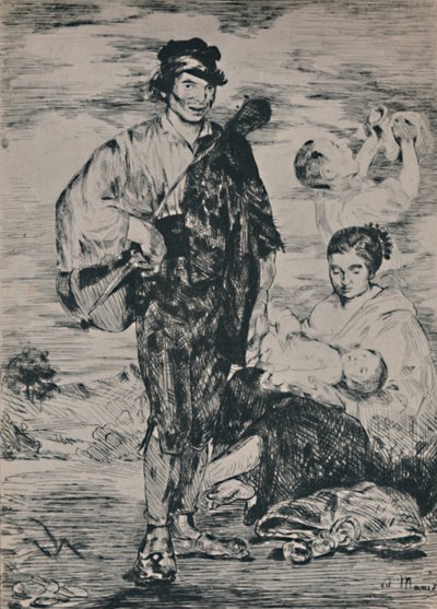 A cigányok, 1862, 1946 alkotó: Édouard Manet