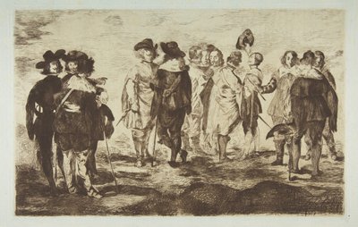 A Little Cavaliers, Velázquez után, 1861-62. alkotó: Édouard Manet