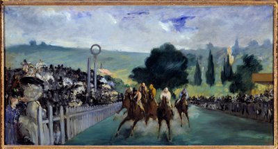 A versenyek Longchampban alkotó: Édouard Manet