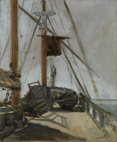 A hajó fedélzete alkotó: Édouard Manet
