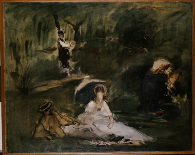 A fák alatt alkotó: Édouard Manet